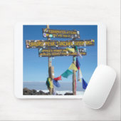 Wegweiser auf dem Gipfel von Kilimanjaro kenya Mousepad (Mit Mouse)