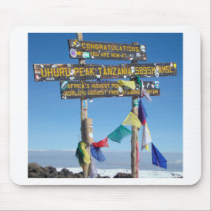 Wegweiser auf dem Gipfel von Kilimanjaro kenya Mousepad