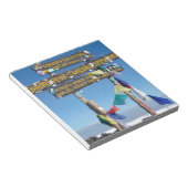 Wegweiser auf dem Gipfel von Kilimanjaro kenya Notizblock (angewinkelt)