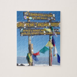 Wegweiser auf dem Gipfel von Kilimanjaro kenya Puzzle