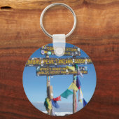 Wegweiser auf dem Gipfel von Kilimanjaro kenya Schlüsselanhänger (Vorderseite)