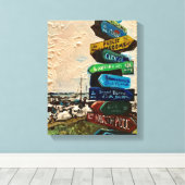 Wegweiser auf Kelleys Insel, Malerei Leinwanddruck (Insitu (Holzboden))