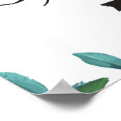 Wegweiser für das Hochzeitparken nach rechts Poster (Ecke)