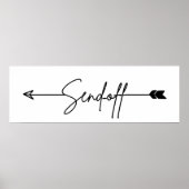 Wegweiser für Hochzeitszeichen absenden Poster (Vorne)