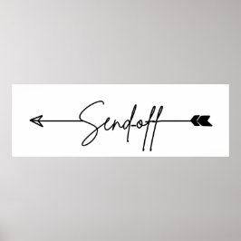 Wegweiser für Hochzeitszeichen absenden Poster