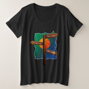 Wegweiser Große Größe T-Shirt