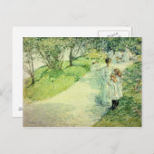 Wegweiser im Garten, 1898 Postkarte (Vorne/Hinten)