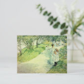 Wegweiser im Garten, 1898 Postkarte (Stehend Vorderseite)