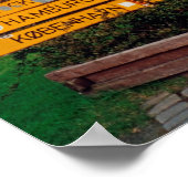 Wegweiser in Narvik Poster (Ecke)
