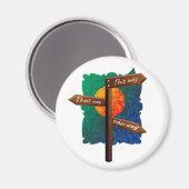 Wegweiser Magnet (Vorderseite/Rückseite)