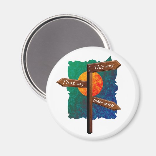 Wegweiser Magnet (Vorderseite/Rückseite)