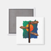 Wegweiser Magnet (Vorderseite/Rückseite)