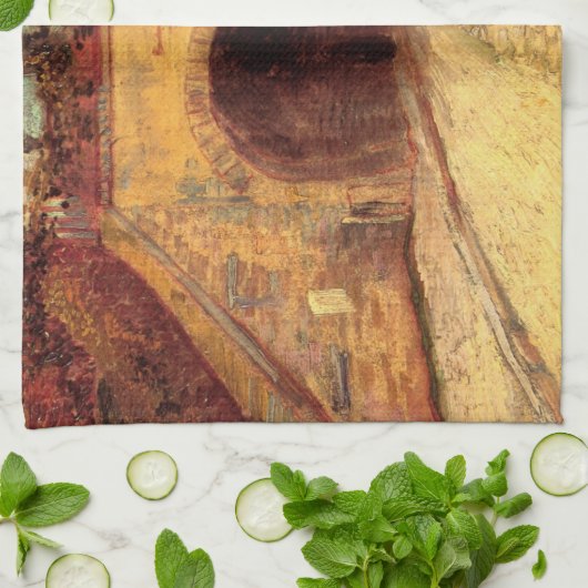 Wegweiser mit der U-Bahn Viadukt von Vincent van G Geschirrtuch (Gefaltet)