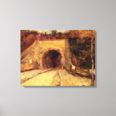 Wegweiser mit der U-Bahn Viadukt von Vincent van G Leinwanddruck (Vorderseite)