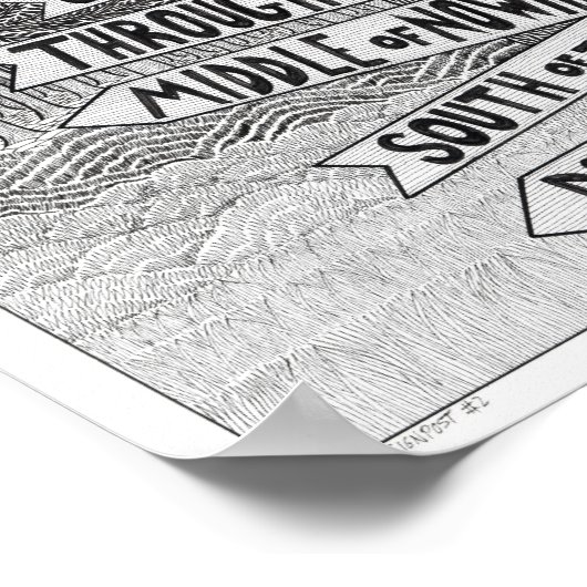 Wegweiser Nr. 2 Poster (Ecke)