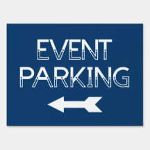 Wegweiser Parkplatz - blau