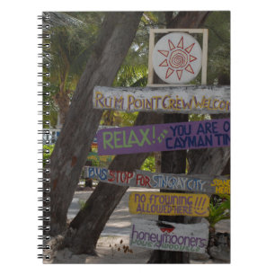 Wegweiser Rum Point Grand Cayman Notizblock