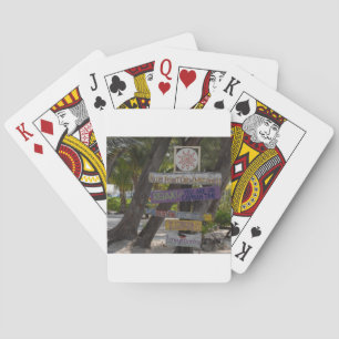 Wegweiser Rum Point Grand Cayman Spielkarten