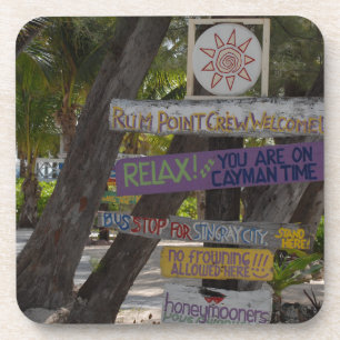 Wegweiser Rum Point Grand Cayman Untersetzer