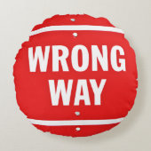 Wegweiser Rundes Kissen (Vorderseite)