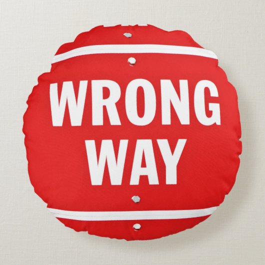 Wegweiser Rundes Kissen (Vorderseite)