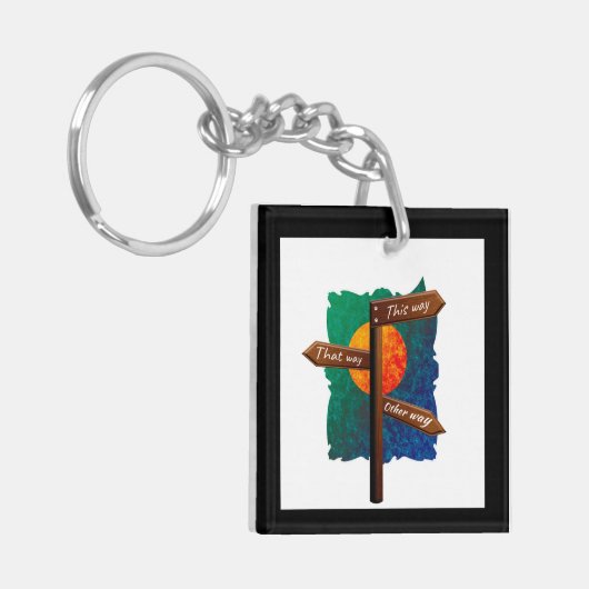 Wegweiser Schlüsselanhänger (Vorderseite links)