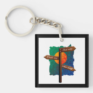 Wegweiser Schlüsselanhänger