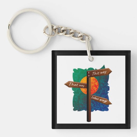 Wegweiser Schlüsselanhänger (Vorderseite)