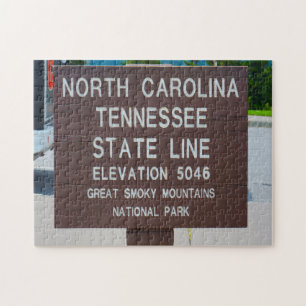 Wegweiser Staatsgrenze Tennessee. Puzzle