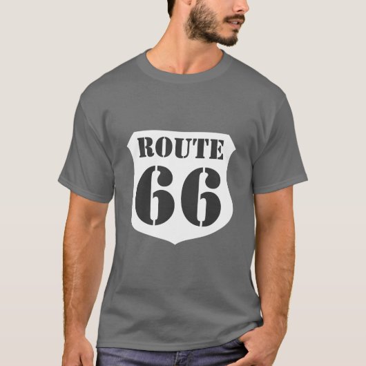 Wegweiser T - Shirt - Route 66 - Anpassbar (Vorderseite)