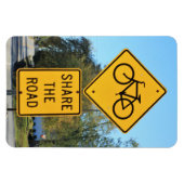 Wegweiser und Fahrradwege gemeinsam nutzen Magnet (Horizontal)