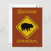 Wegweiser Wombat Postkarte (Vorne/Hinten)