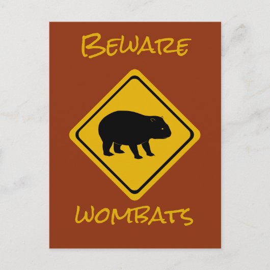 Wegweiser Wombat Postkarte (Vorderseite)