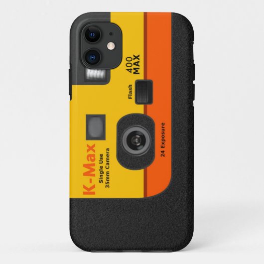 Wegwerfkamera - I5 Orange Case-Mate iPhone Hülle (Rückseite)