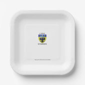 Wegwerfteller - Wappen des Adlers - Normandie Pappteller (Vorderseite)