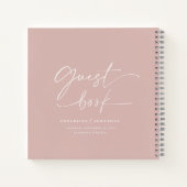 Weh Gästebuch hellrosa minimale moderne Notizblock (Rückseite)