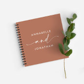Weh Gästebuch terracotta minimale moderne Notizblock