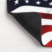Wehende amerikanische Flagge Mousepad (Ecke)