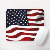 Wehende amerikanische Flagge Mousepad (Mit Mouse)
