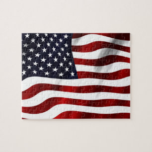 Wehende amerikanische Flagge Puzzle