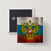 Wehende Flagge Russlands Button (Vorne & Hinten)