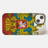 Wehende Flagge Russlands iPhone Hülle (Rückseite (Horizontal))