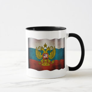 Wehende Flagge Russlands Tasse