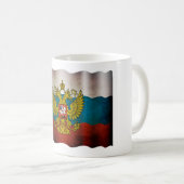 Wehende Flagge von Russland Kaffeetasse (VorderseiteRechts)