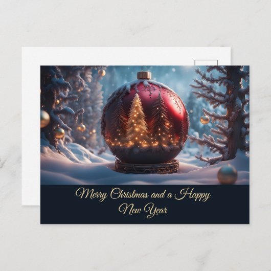 Wehnachtskugel engl postkarte (Vorne/Hinten)