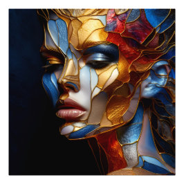 Weibchen aus Hartglas - Harmonie in Glas und Haut Fotodruck