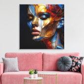 Weibchen aus Hartglas - Harmonie in Glas und Haut Leinwanddruck (Insitu (Wohnzimmer))