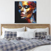 Weibchen aus Hartglas - Harmonie in Glas und Haut Leinwanddruck (Insitu (Schlafzimmer))