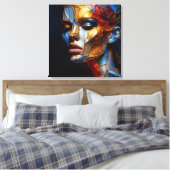 Weibchen aus Hartglas - Harmonie in Glas und Haut Leinwanddruck (Insitu (Schlafzimmer))