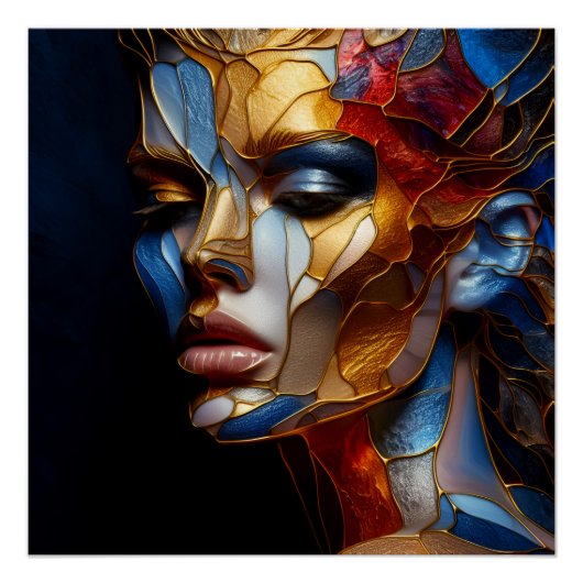 Weibchen aus Hartglas - Harmonie in Glas und Haut Poster (Vorderseite)